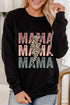 Black Leopard Lightning MAMA Graphic Pullover Sweatshirt
